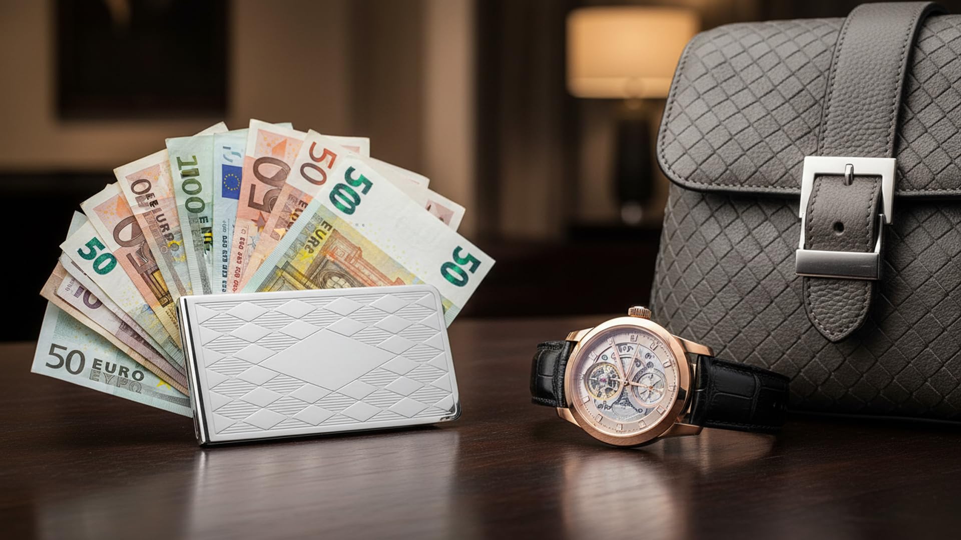 Spinka do banknotów Money posrebrzana – z płytką do grawerowania – wysokiej jakości srebrna spinka do banknotów – szlachetny prezent dla mężczyzn, wysoka jakość
