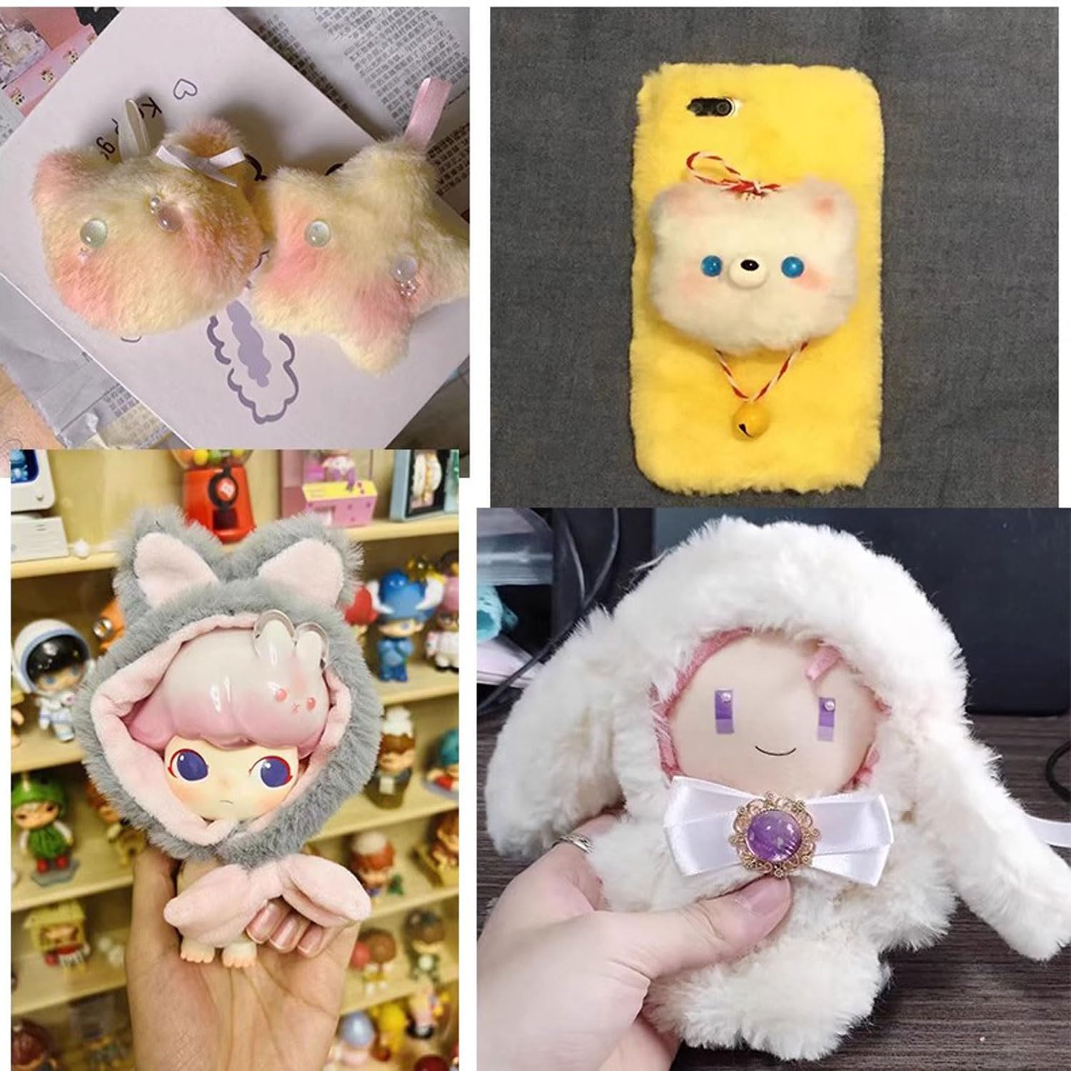 Amazon.co.jp: フェイクファー 生地 ふわふわ 無地 フェイクラビット 