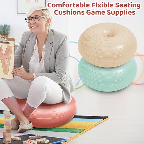 Vista 42 de 6 piezas de asientos flexibles para aula, sillas de pelota de yoga elementales para niños, silla de oficina inflable, entrenador de equilibrio