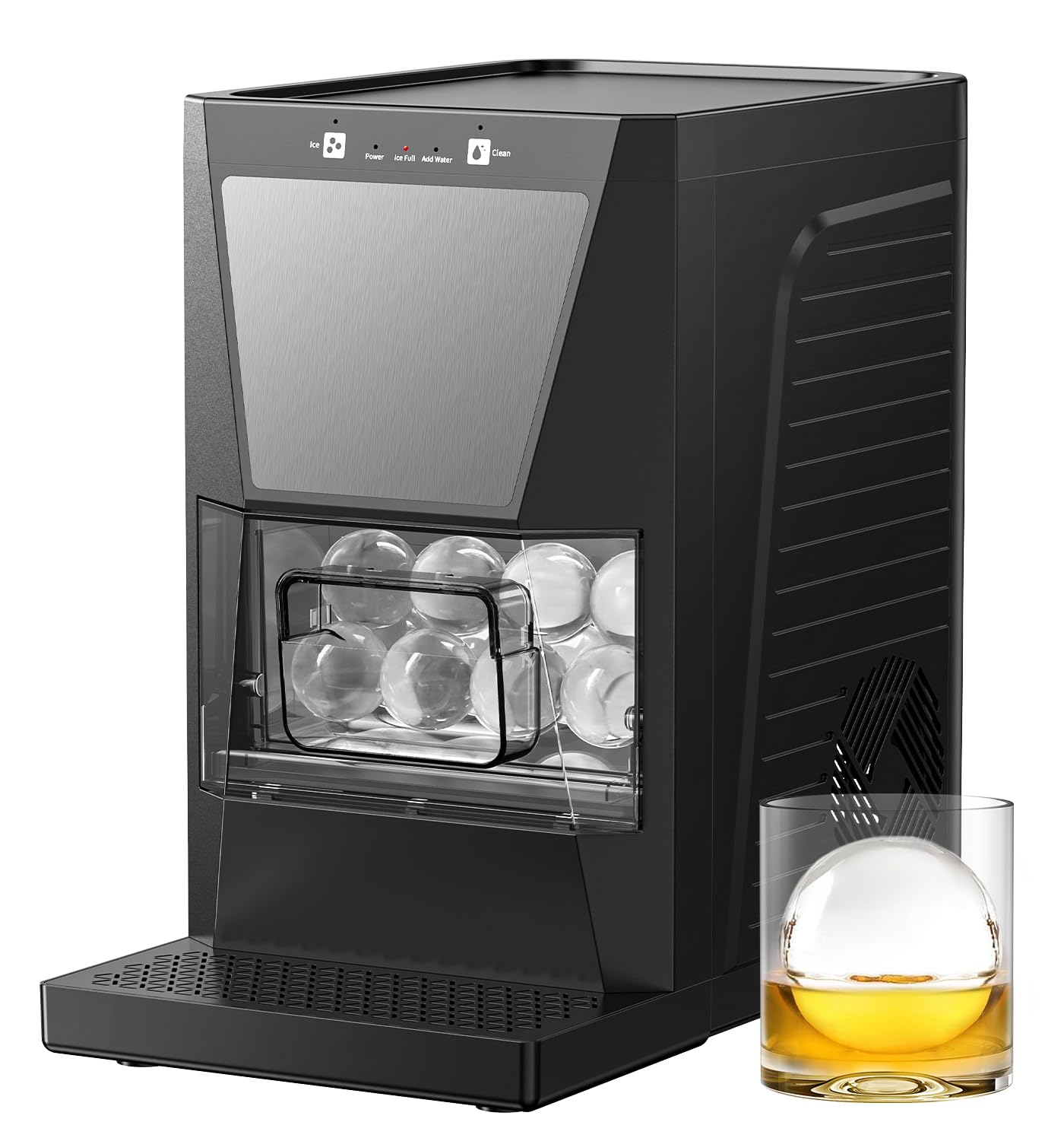 Machine à glaçons sphère de 5,6 cm avec autonettoyant pour vos soirées cocktail
