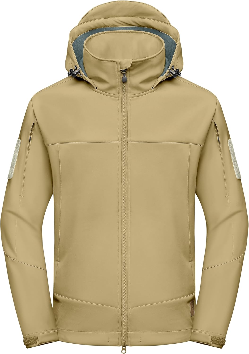 Little Donkey Andy Men's Softshell Jacket Hooded Light Waterproof Tactical Jacket Fleece Windbreaker Jackets with 8 Pockets - Image 2