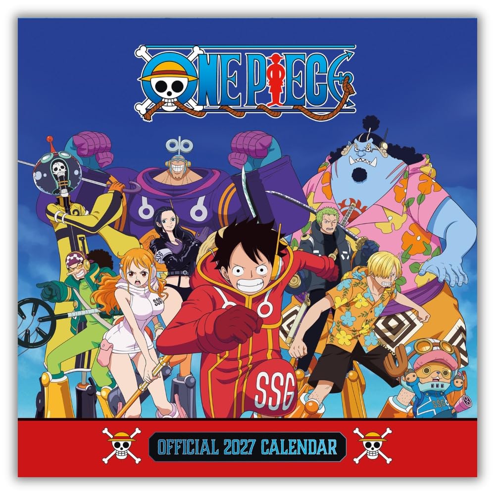 One Piece 2027 Square Wall Calendar Official Licensed Anime Calendar, Monthly Grid Layout, Iconic Artwork Featuring Luffy, Straw Hat Pirates & Grand Line Adventures, Large Square Format, Gift for Fans