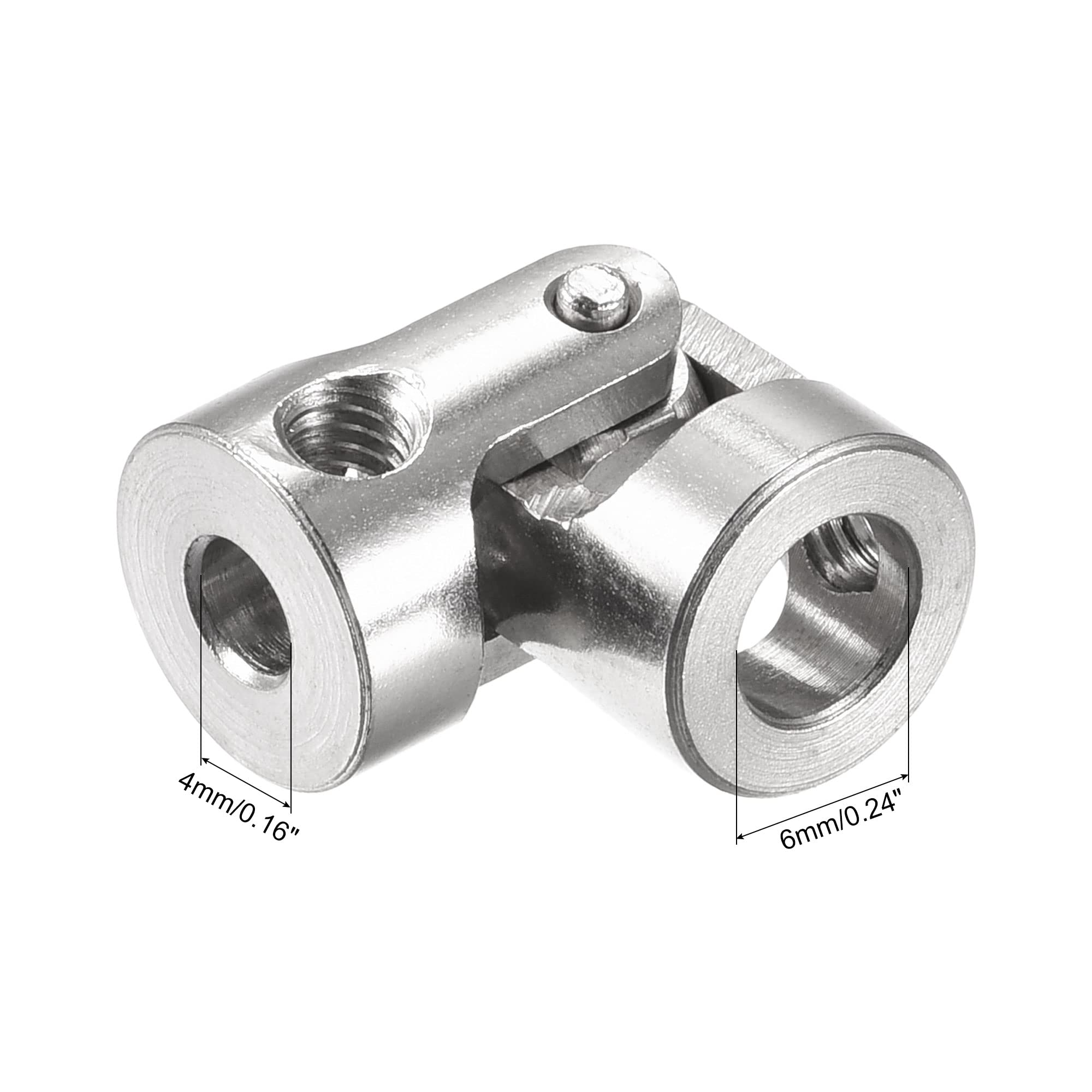 3 Joints Universels Rotatifs 4-6mm Pour Arbres RC - Accouplement Acier Avec Vis Et Clé