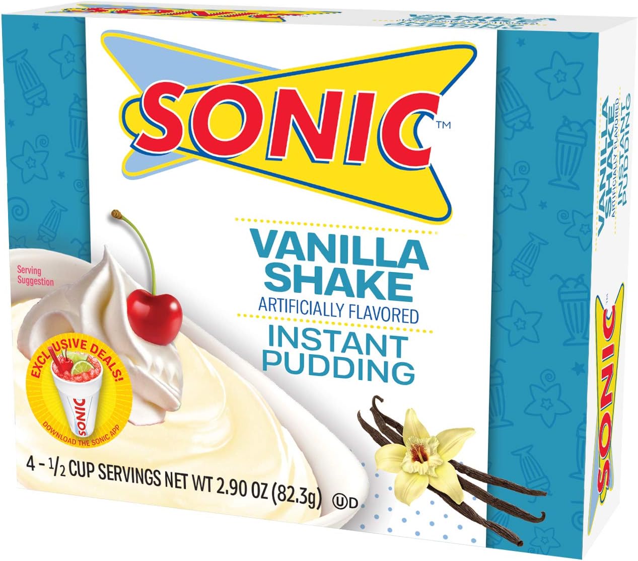 Sonic Vanilla Shake Instant Pudding 2.9oz Amazon.co.uk Grocery