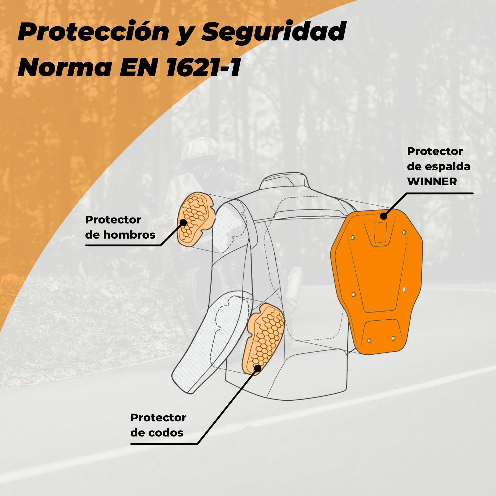 outletMOTARD Chaqueta Moto Mujer 4 Estaciones Impermeable con Protecciones CE incluídas y Forro Extraíble — view 5