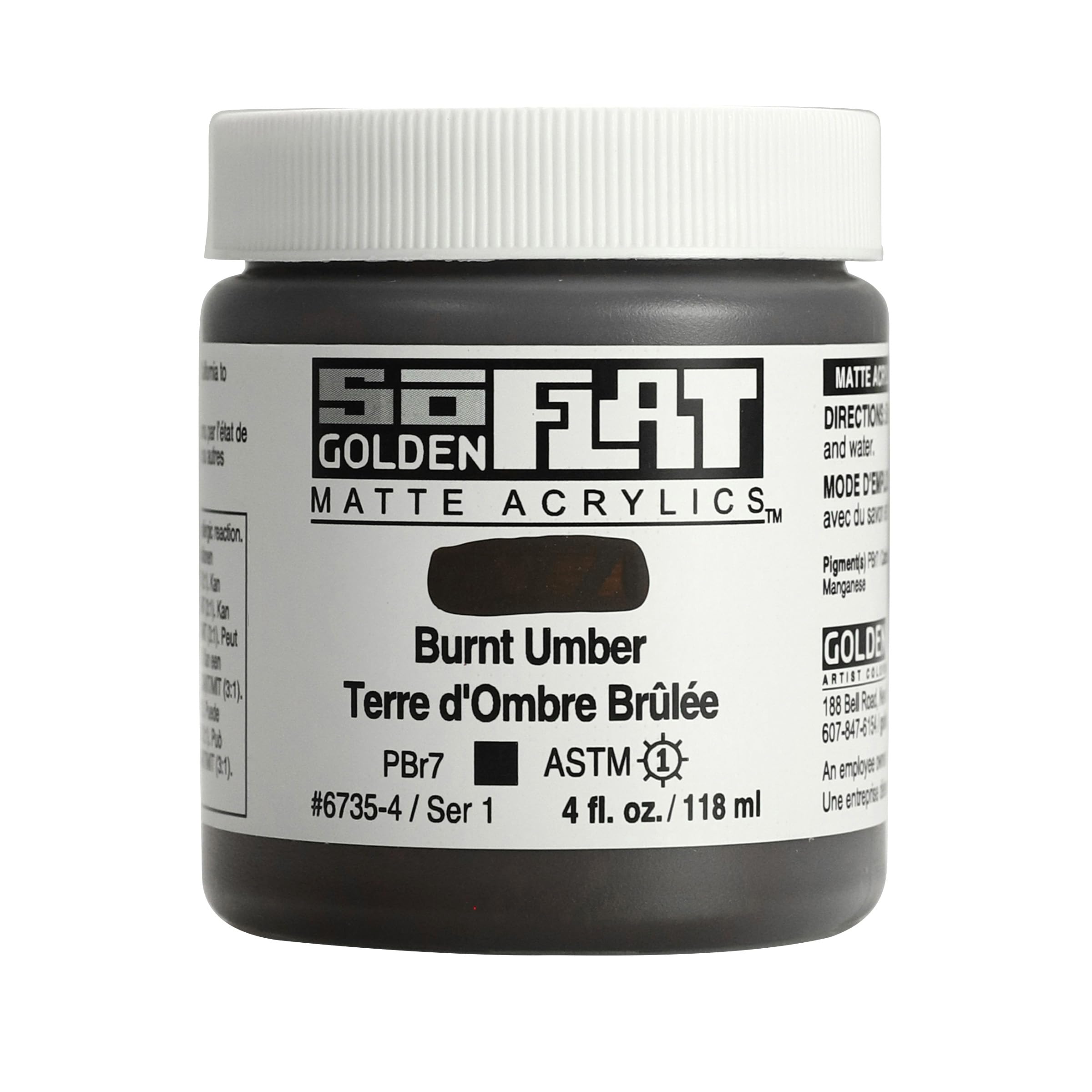 Golden Burnt Umber : Soflat : Matte Acrylic Paint : 118Ml :