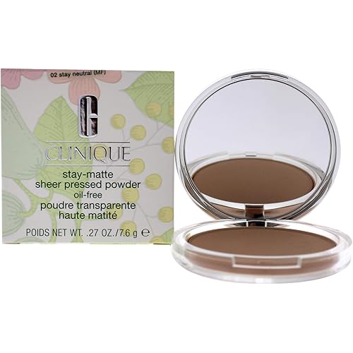 Clinique Stay-Matte Sheer Pressed Powder, 02 Stay Neutral, 0.27 Ounce