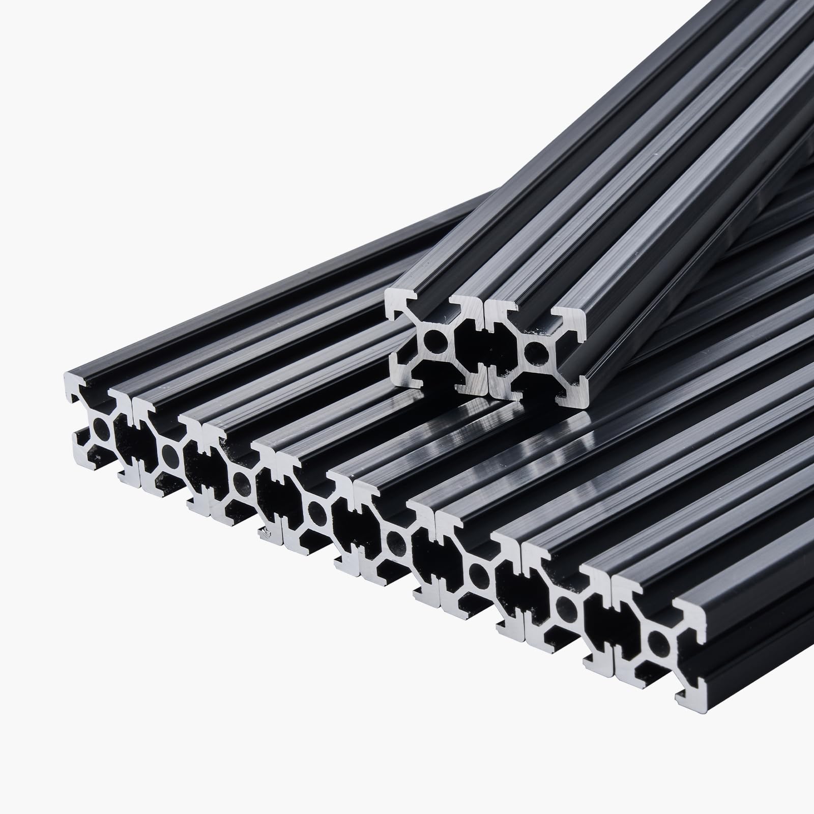 VEVOR Profilés d'Extrusion en Aluminium 2020, Lot de 10, Rail Linéaire Anodisé 1000 mm, Rainure en T, pour Imprimante 3D CNC