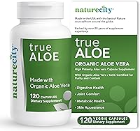 Vista 8 de NatureCity True-Aloe 80,000 mg equivalente de gel de aloe vera por porción, fabricado con aloe vera orgánico (360 cápsulas) soporte digestivo, piel
