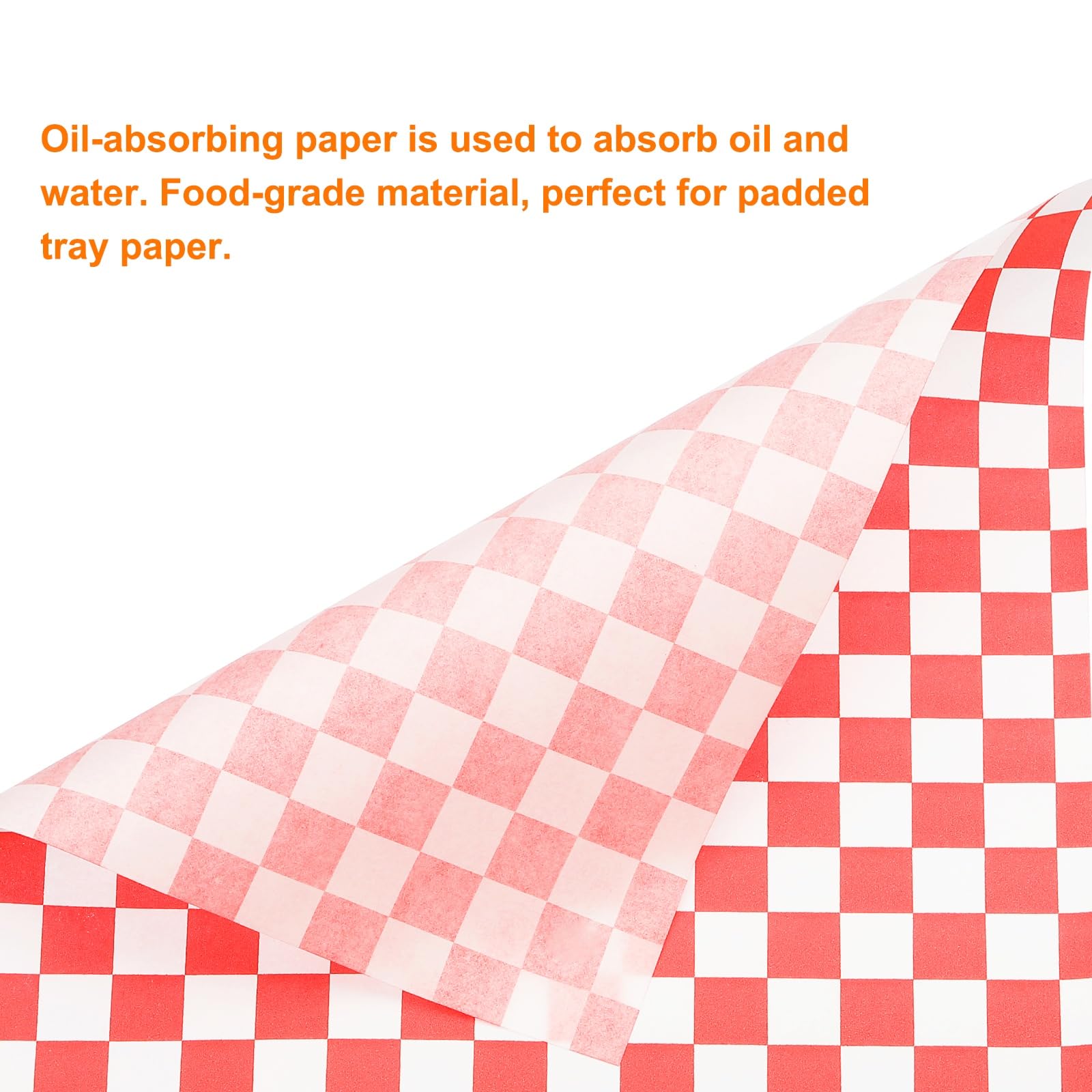 QUARKZMAN 300 Pezzi Carta Oleata A Quadretti 8" X 8" Carta Assorbente Per Alimenti Per Sandwich Rivestimenti Per Forno Cesto Da Picnic Panino Hamburger Rosso
