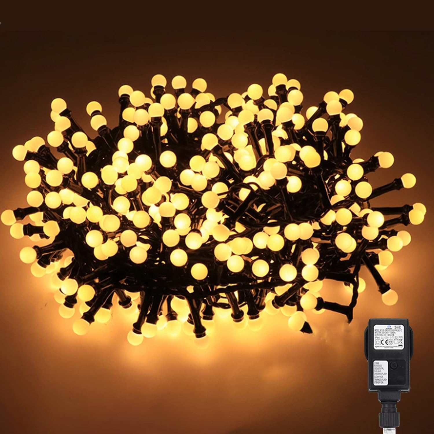 VILYLA Christmas Lights , 23m Christmas Lights 200LEDS Tree Lights IP44 Fairy Lights Plug in