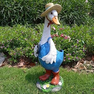 Couple Duck Garden Statue Duck Succulent Plant Flowerpot Goose Flowerpot Indoor and Outdoor Art Decoration Courtyard Terrace Balcony Living Room Office Decoration Festival Gifts