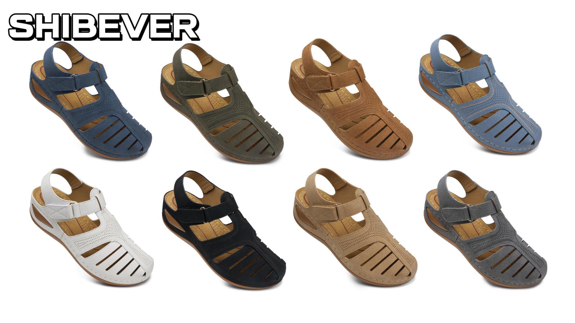 Amazon.com | SHIBEVER Sandals Women Comfortable Wedge: Closed Toe