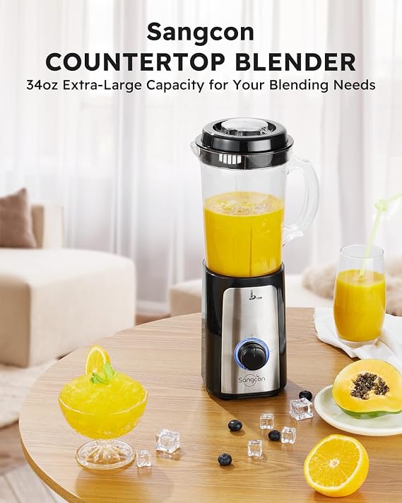 Sangcon Blender and Food Processor Combo for Kitchen for smoothies/ice