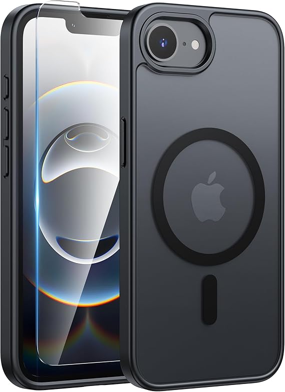 FNTCASE for iPhone 16e Phone Case: iPhone 16E 2025 Magnetic Matte Military Grade Drop Protection Phone Cover | Slim Anti-Slip Durable Shockproof Cases