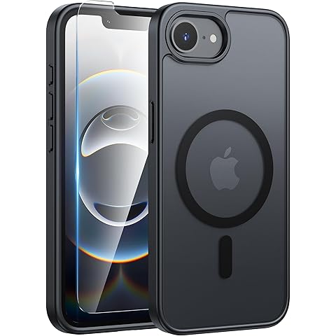 FNTCASE for iPhone 16e Phone Case: iPhone 16E 2025 Magnetic Matte Military Grade Drop Protection Phone Cover | Slim Anti-Slip Durable Shockproof Cases