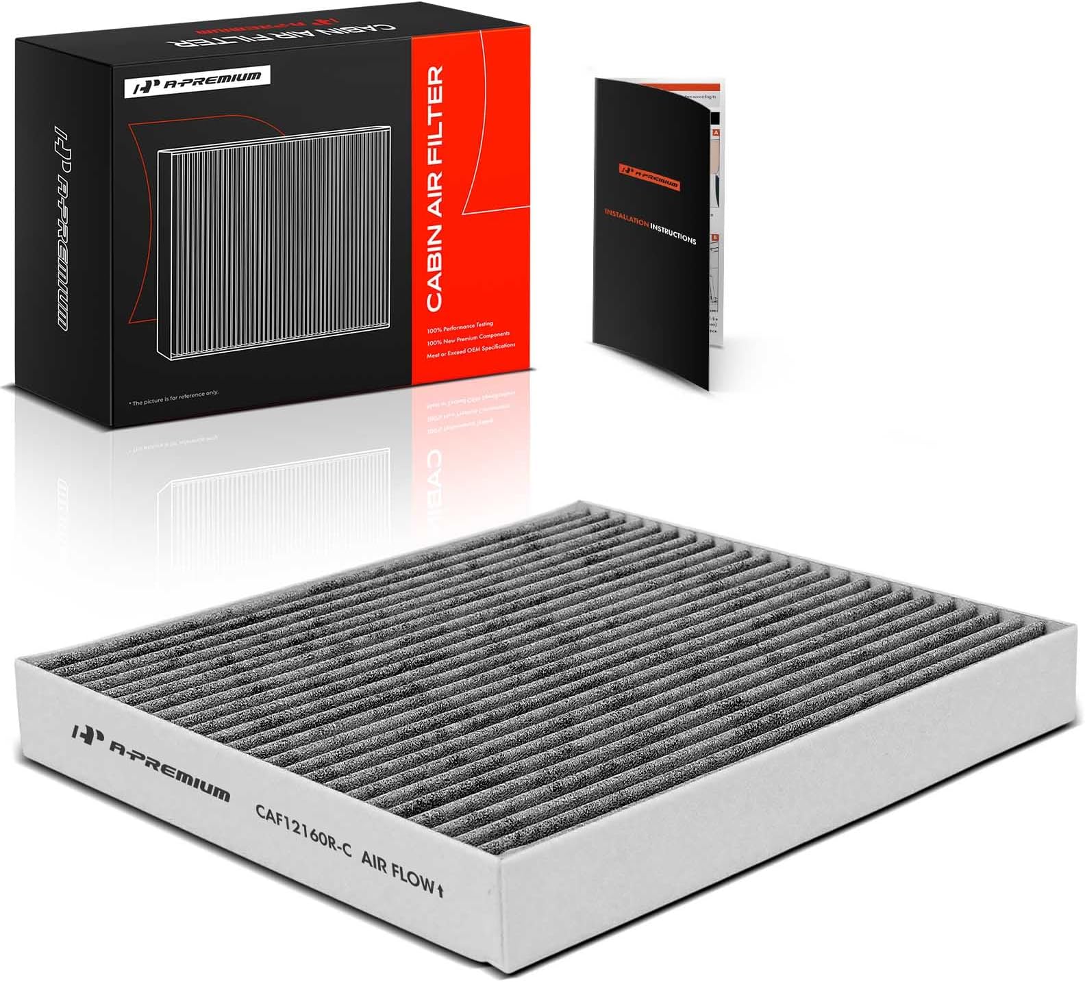 A-Premium Cabin Air Filter with Activated Carbon, Compatible with Hyundai Kona 18-23, Tucson 16-21, Veloster 19-21, Venue 20-23 & Kia Seltos 21-23, Soul 20-23, Sportage 17-22