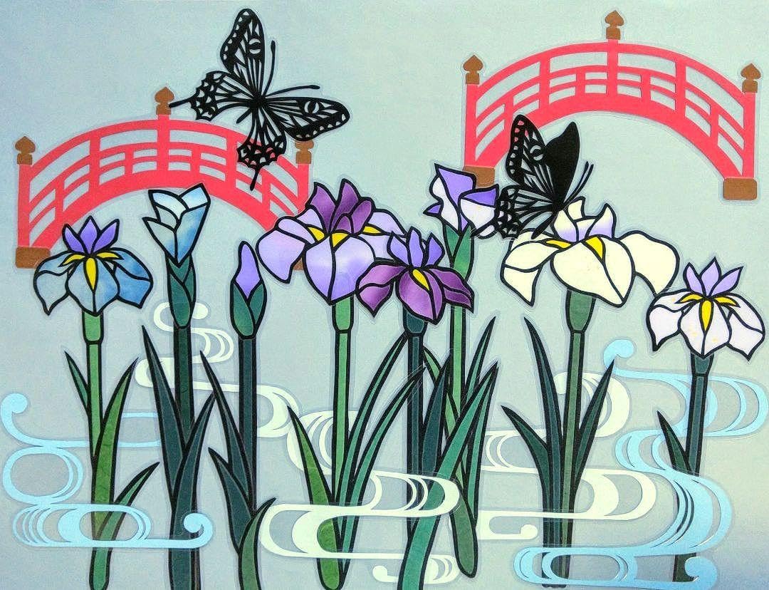 きりん【壁面飾り】まとめ3点 『菖蒲 と 太鼓橋』イチョウ並木と鹿・達磨 きりん【壁面飾り】まとめ3点 『菖蒲 と 太鼓橋』イチョウ並木と鹿