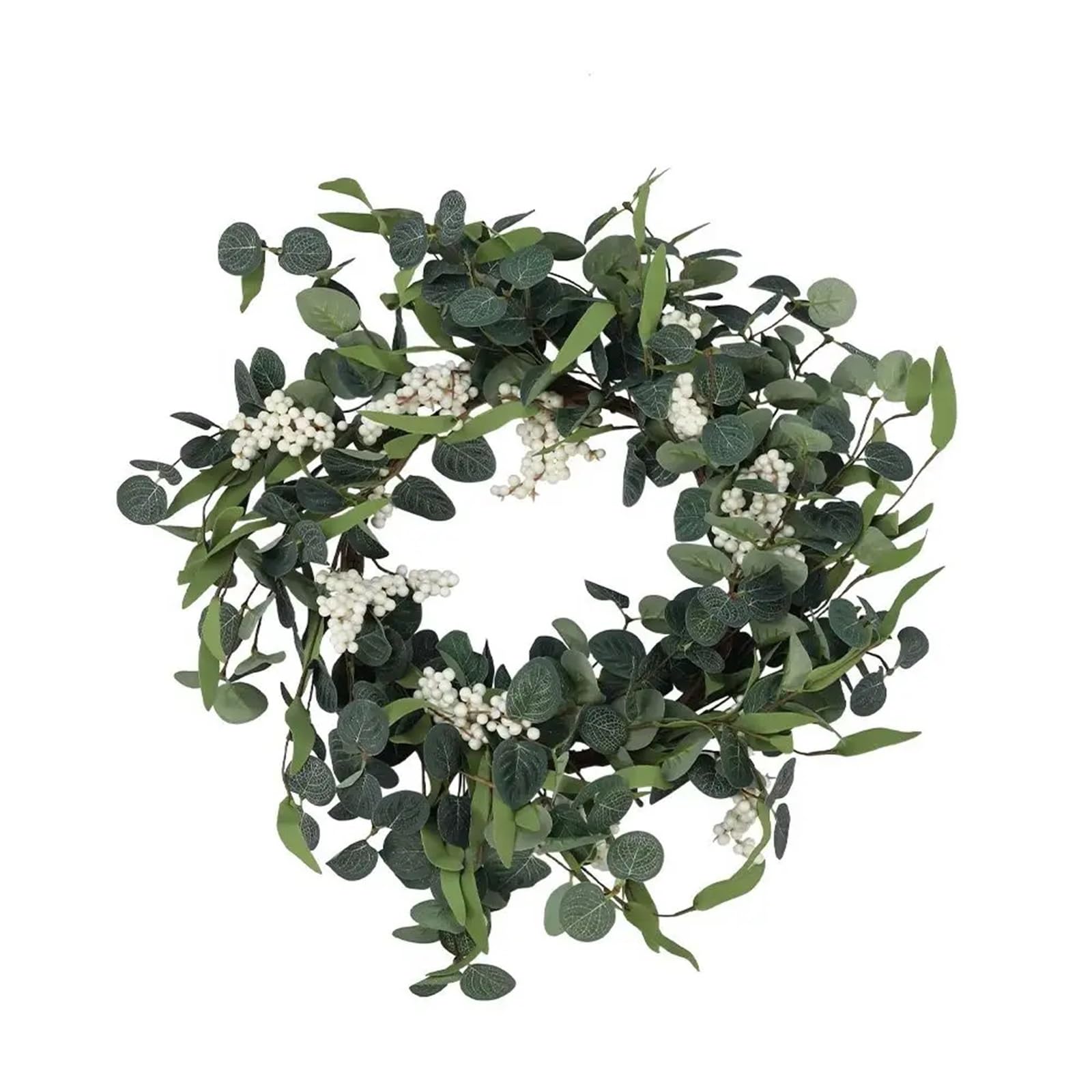 Türkranz Sommer 55CM Künstliche Topiary Kranz Eukalyptus Blatt Tür Dekor