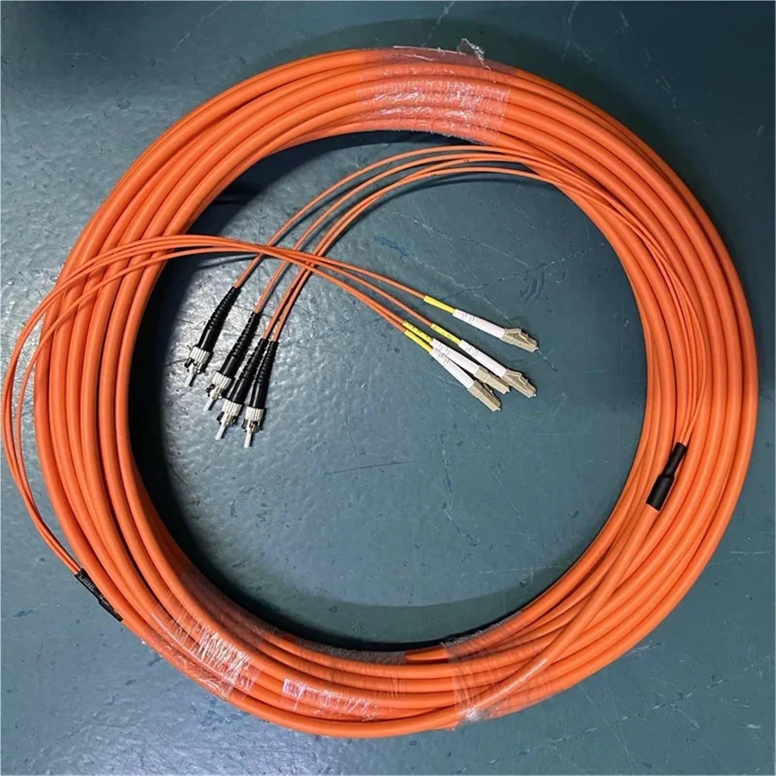 4C Câble de raccordement fibre optique multimode intérieur 4 fils 50 m 100 m 150 m 80 m OM2 50/125um pont de dérivation LC-LC, SC, FC, ST(80m FC-FC)
