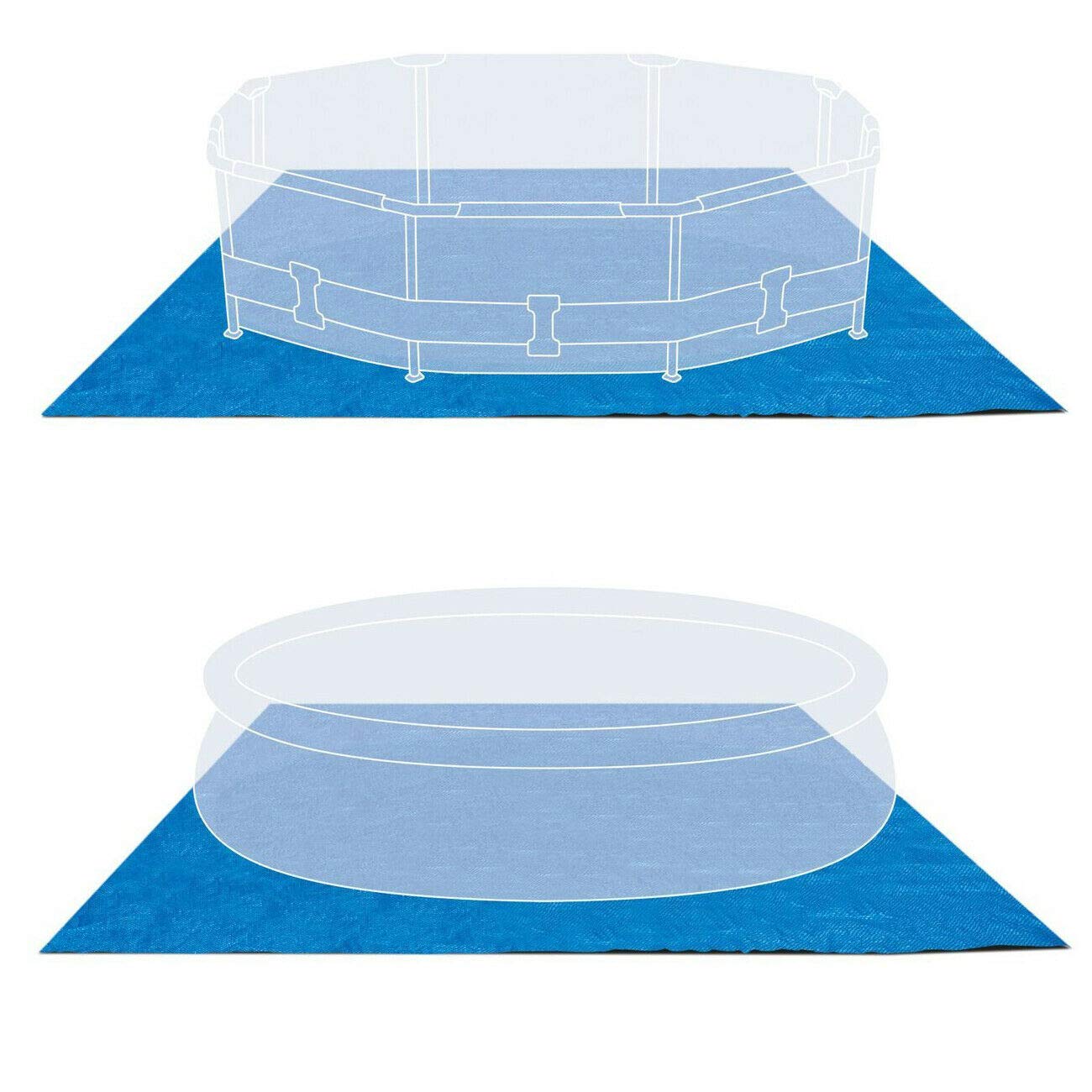 Tappeto Telo Base di Protezione Piscina 4,72M X 4,72M Easy Frame INTEX 28048
