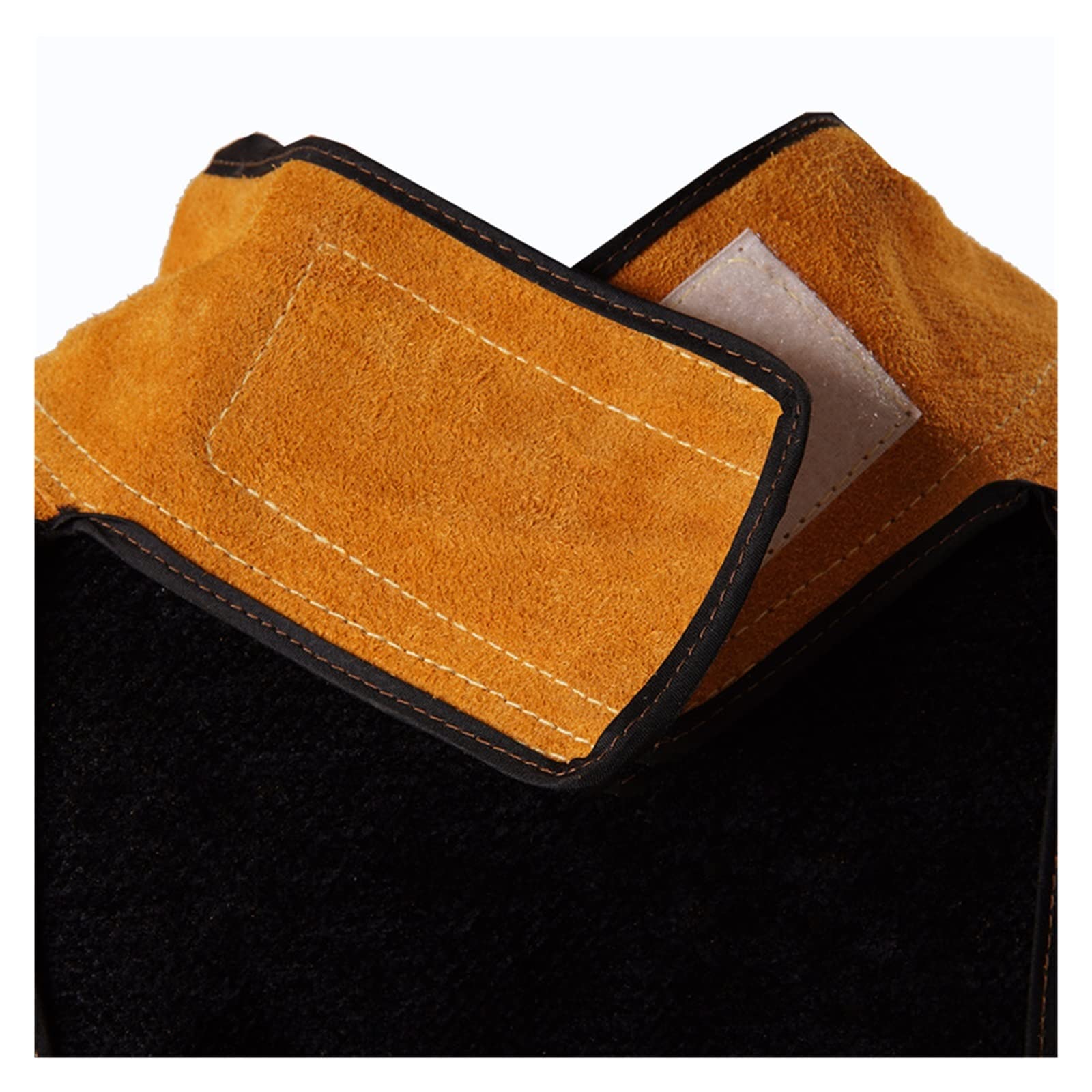 Équipement de Soudage Tablier de soudage en cuir avec manche, veste de soudage robuste, manteau de soudure résistant à la flamme de chaleur for hommes femmes