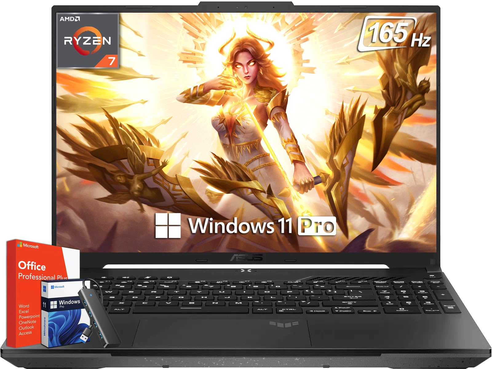 【最高峰】Ryzen7 1TB SSD 16GB Office2024 ペン箱付 ASUS TUF A16 Gaming Laptop, Microsoft Office 2024 Lifetime License