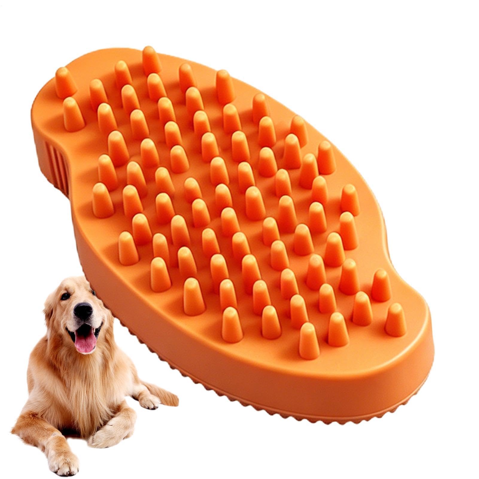 Dog Washing Brush | Double Sided Cat Care And Shedding,Dog Bath Scrubber Shower Brush | For Cleaning Bathing Hair Removal Massage Care Indoor House Apartment Camping