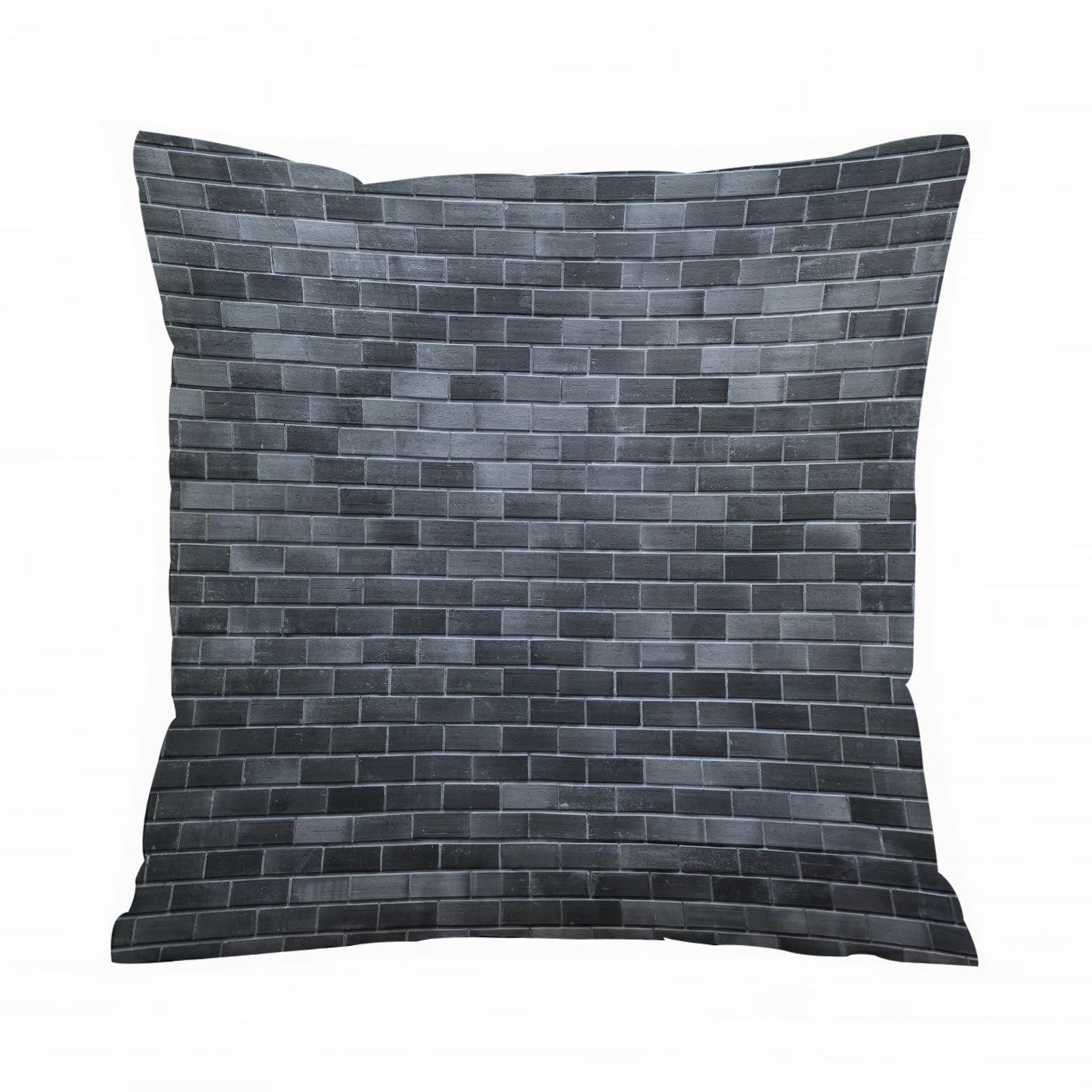 Errtu Abstract Grey Cement Brick Wall Texture Back - A7 Throw Pillow Case Pillowcase Square Printed Cushion Cover For Living Room Sofa Couch Bed Car,Abstract Grey Cement Brick Wall Texture Background.,18X18 In