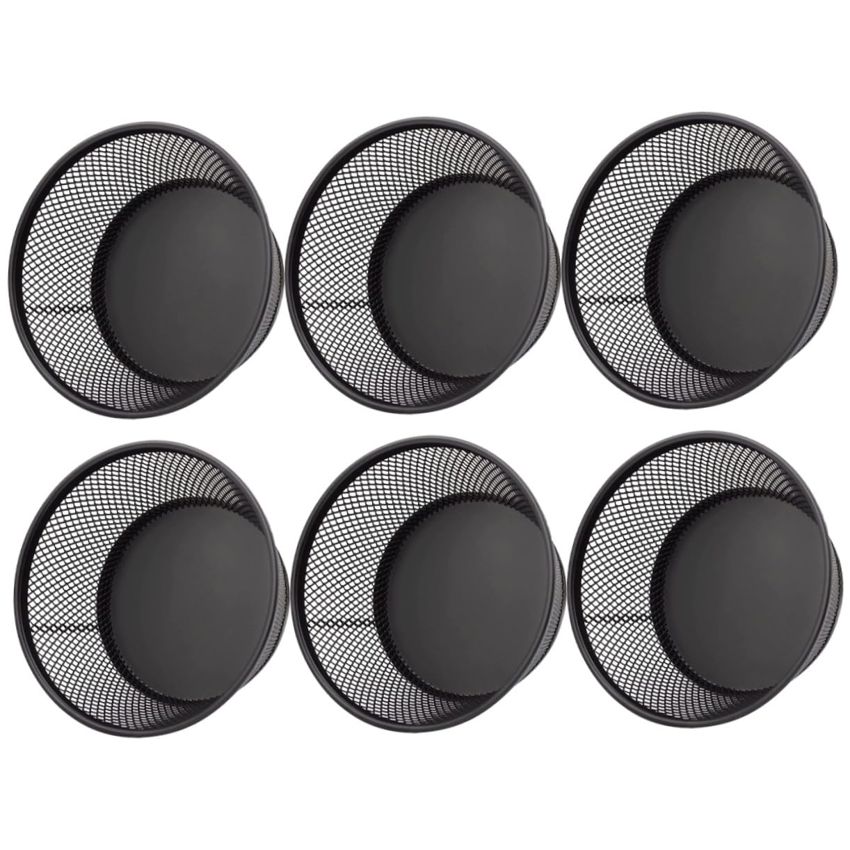 HOODANCOS Paperclip Organizer Mesh Paper Clip Basket Stackable Desk Paper Clip Holder Office Supplies Black Mesh