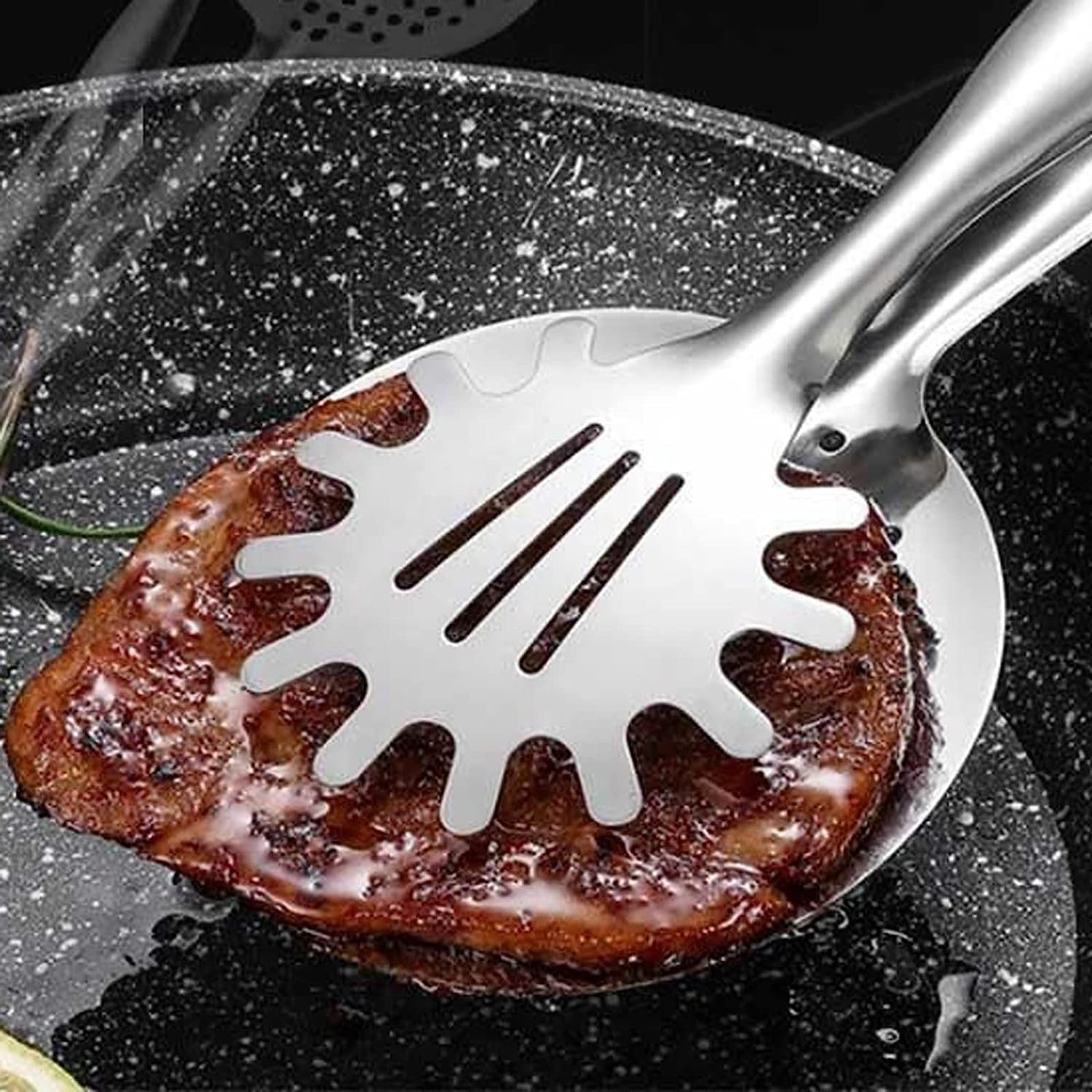 Pince de cuisine, pince de cuisine, pince de cuisine en acier inoxydable, pince multifonctionnelle for aliments, poisson frit, steak, barbecue
