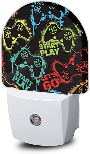 AOWULA Gampad - Luz nocturna para jugadores, luces nocturnas enchufables en la decoración de pared para escaleras, pasillos, cocina, luces nocturnas