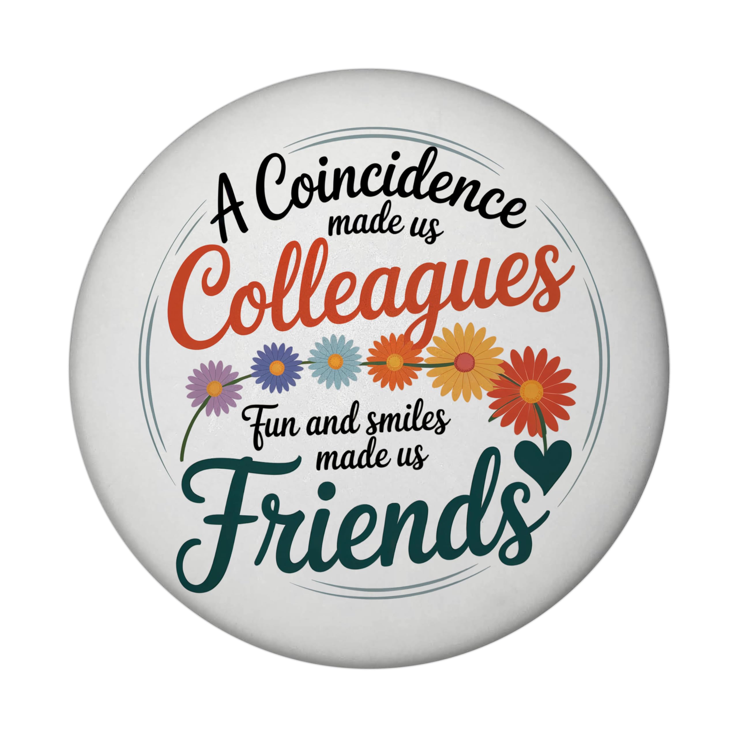 Speecheese Multicoloured Friendship Circle Magnet - Colleagues To Friends Celebrate Office Bonds With Elegant And Cheerful Design