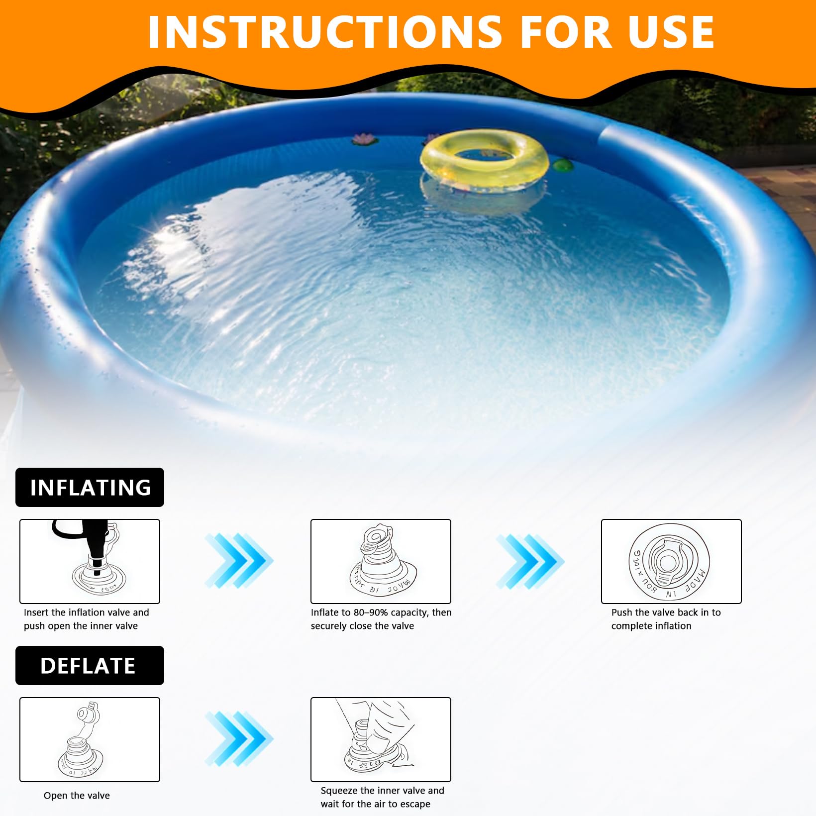 Bâche Gonflable Isolante en PVC pour Spa Rond Environ 180 cm