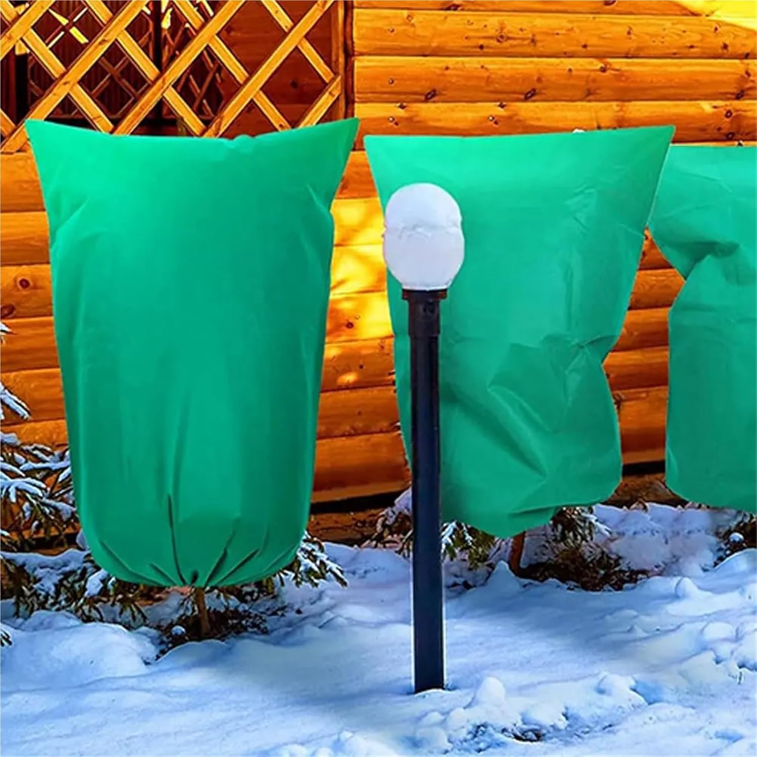 Plant Covers Freeze Protection 6 Pcs 80x100cm Plant Freeze Protection Covers - Drawstring Frost Guards