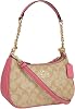 Coach Women's Shoulder Bag, Outlet, 2-Way Crossbody Handbag, Brand, Shoulder Bag, Teri Shoulder Bag, Light KHAKI, PETUNIA, Pink