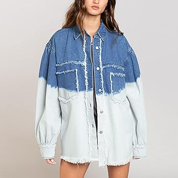 ジャケット・アウター WM WIDE GUSSET SLEEVE OMBRE CHECK COAT Detachable denim trench coat Women's I Desigual.com