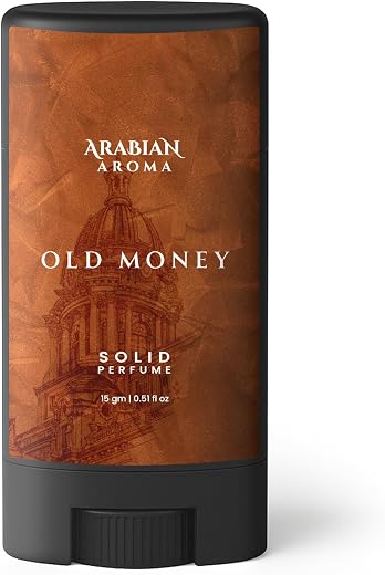 Arabian Aroma Old Money Solid Perfume Stick 15g | Long Lasting Unisex Pocket Perfume | Warm Spicy Vanilla, Citrus &amp; Woody ...