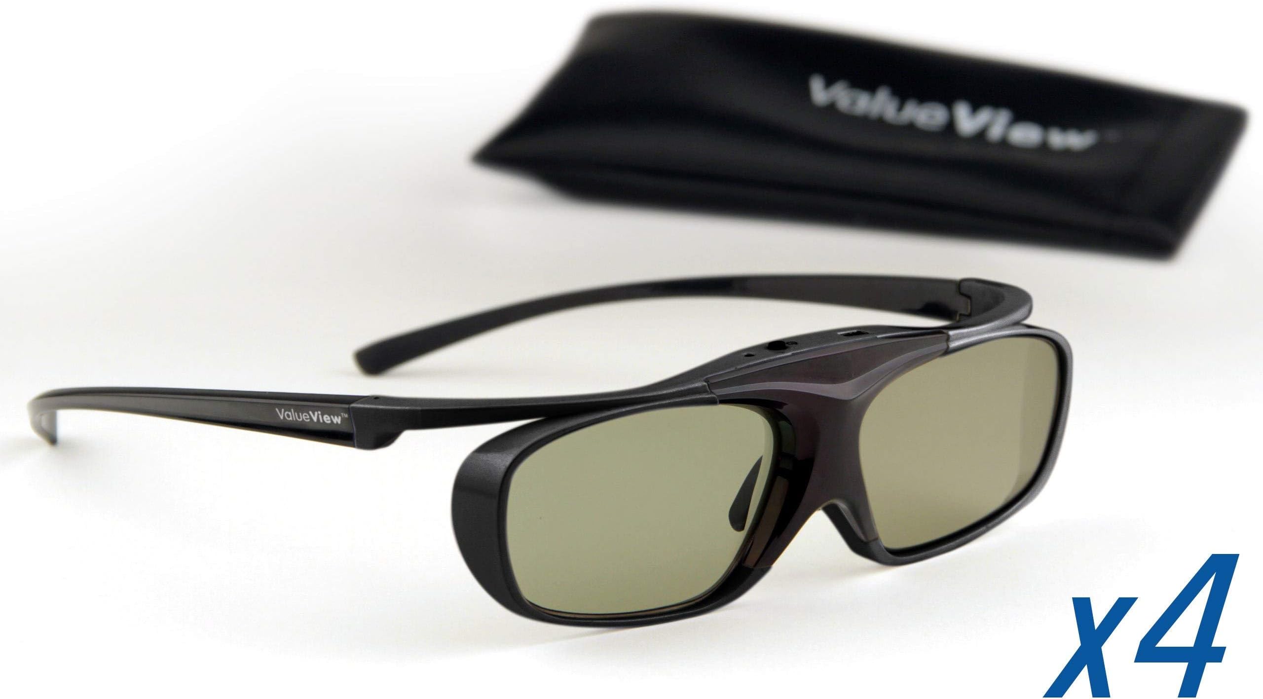 Epson-Compatible ValueView 3D Glasses. Rechargeable. Multi-Pack