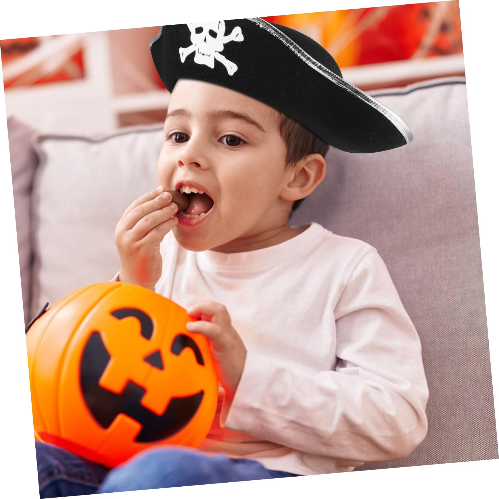 Healeved 6 Pezzi Cappello Pirata Cosplay per Halloween e Carnevale Accessorio Costume con Dorato e Argento Decorazione Festa Tema Pirata per Adulti