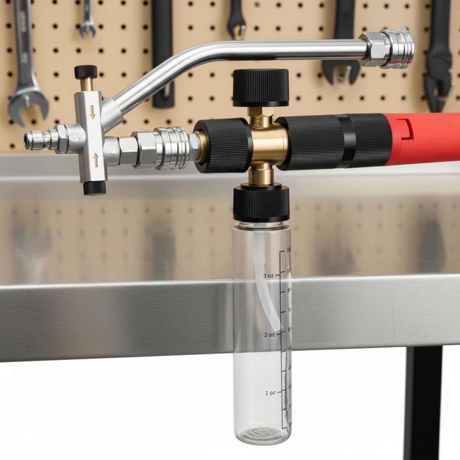 Gralara Cleaning Spray Nozzle Ugello Schiuma Compatto per Idropulitrice Dosatore con Bottiglia Visibile 100ml Getto Regolabile E Connettori Doppi con 5 Ugelli