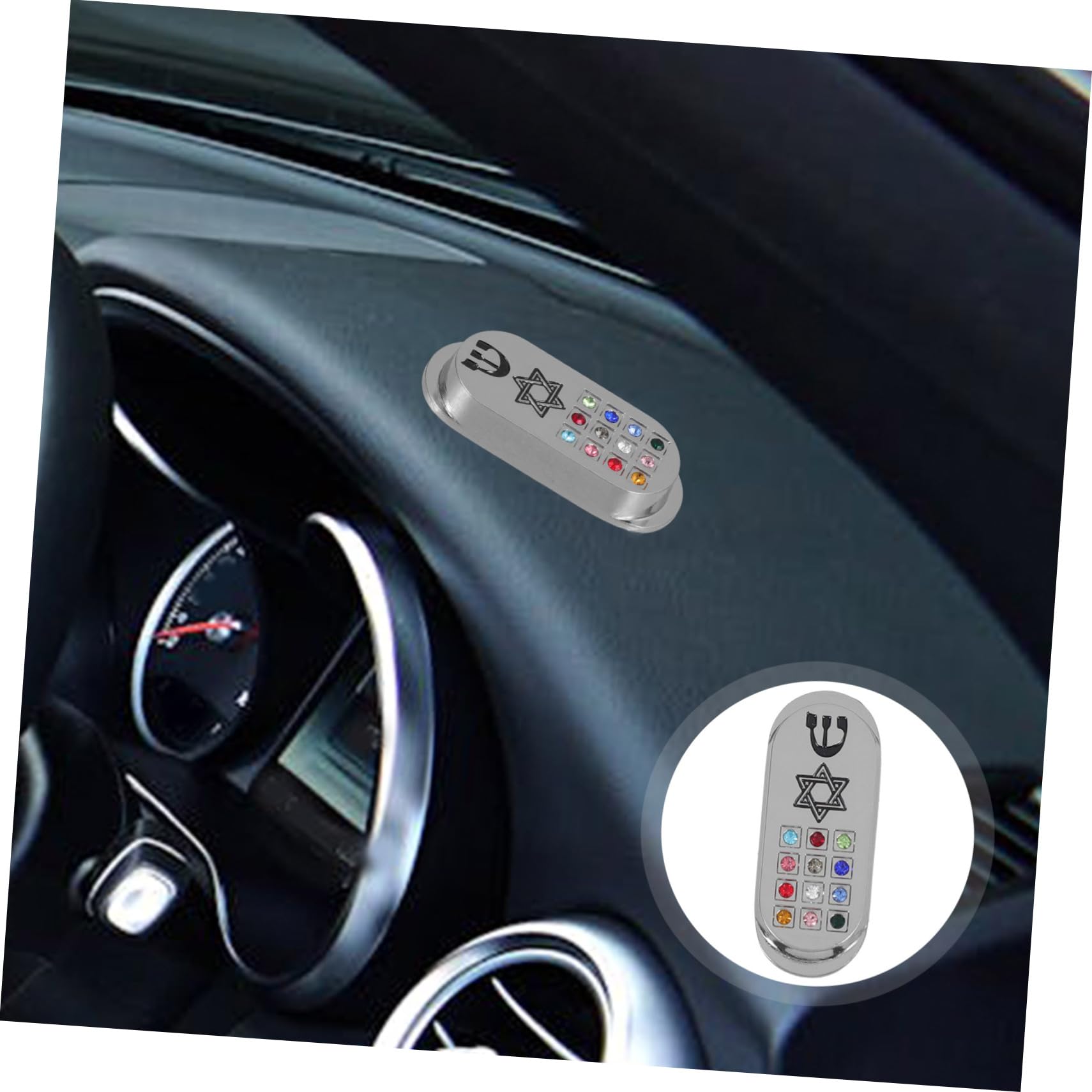 STOBAZA Judaica Metal Mezuzah Plaque Car Mezuzah Jewish Mitzvah Offering Vintage Decor for Home