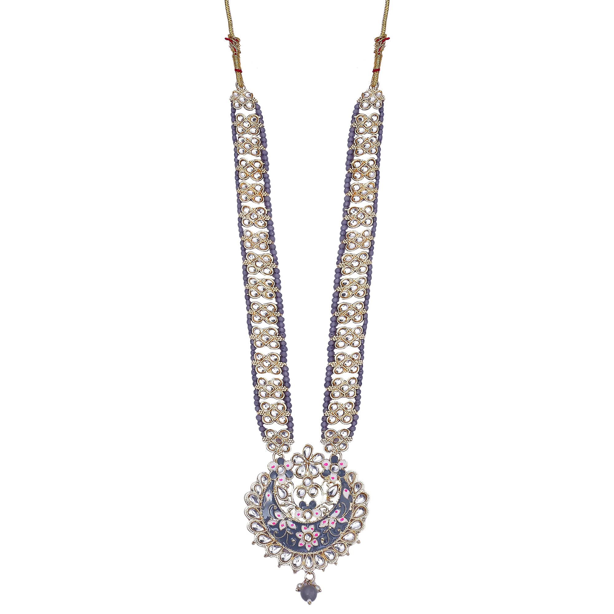 Long Grey Necklace Set (grey color ) Pearls Necklace Set For Women (B0BLB4G3H1) Amazon Price History, Amazon Price Tracker