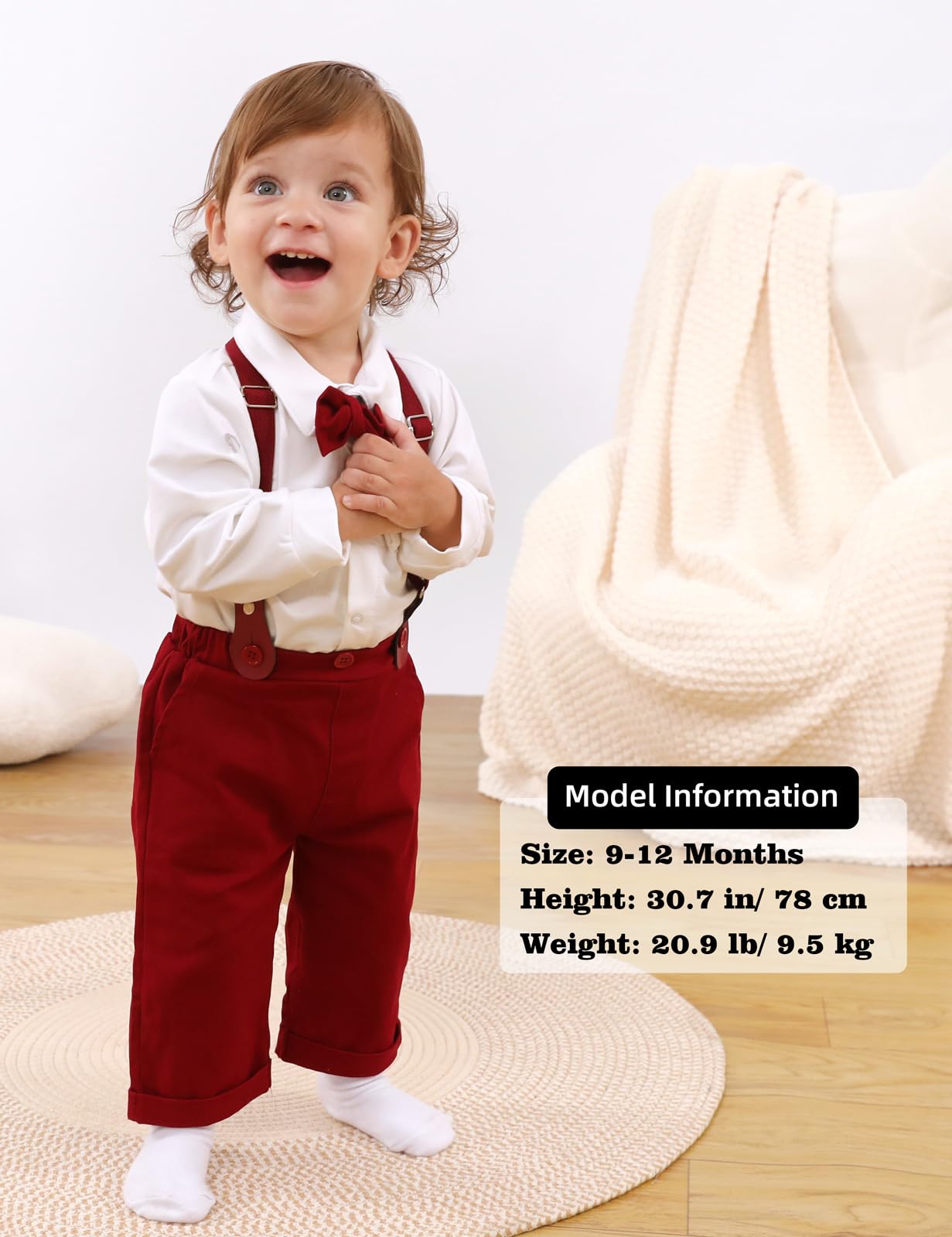 mintgreen Baby Bambino Abito Gentiluomo Matrimonio Vestiti Formale Camicia Set Bretelle Fiocco Cravatta con Cappello 3-18 Mesi