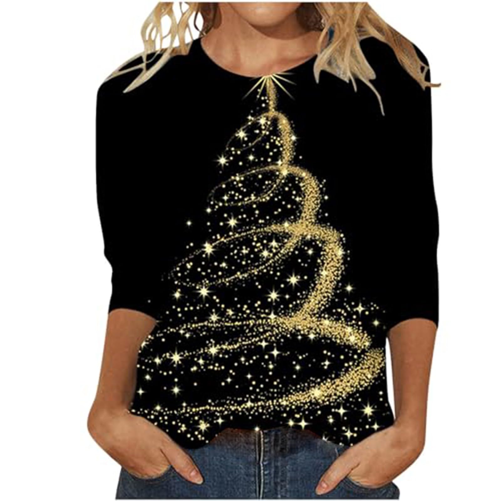 Robe Femme Chic Et élégante à Imprimé Manches Longues - Vert Hongfengya