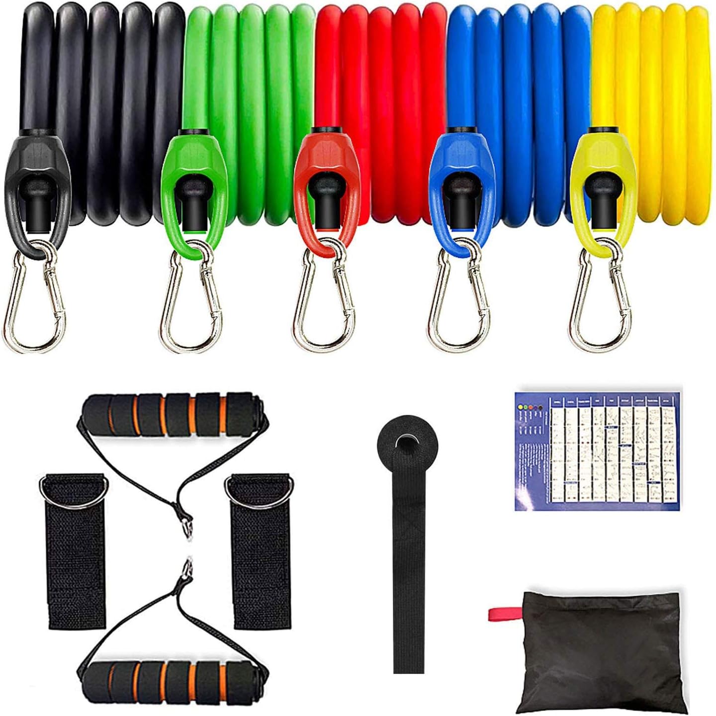 ADSDIA 12 Pack Resistance Bands for Men Women,Resistance Bands Set Exercise Bands for Working Out or Home -Stackable Up to 120 lbs. Perfect Muscle Builder for Arms, Back, Leg, Chest, Belly, Glutes