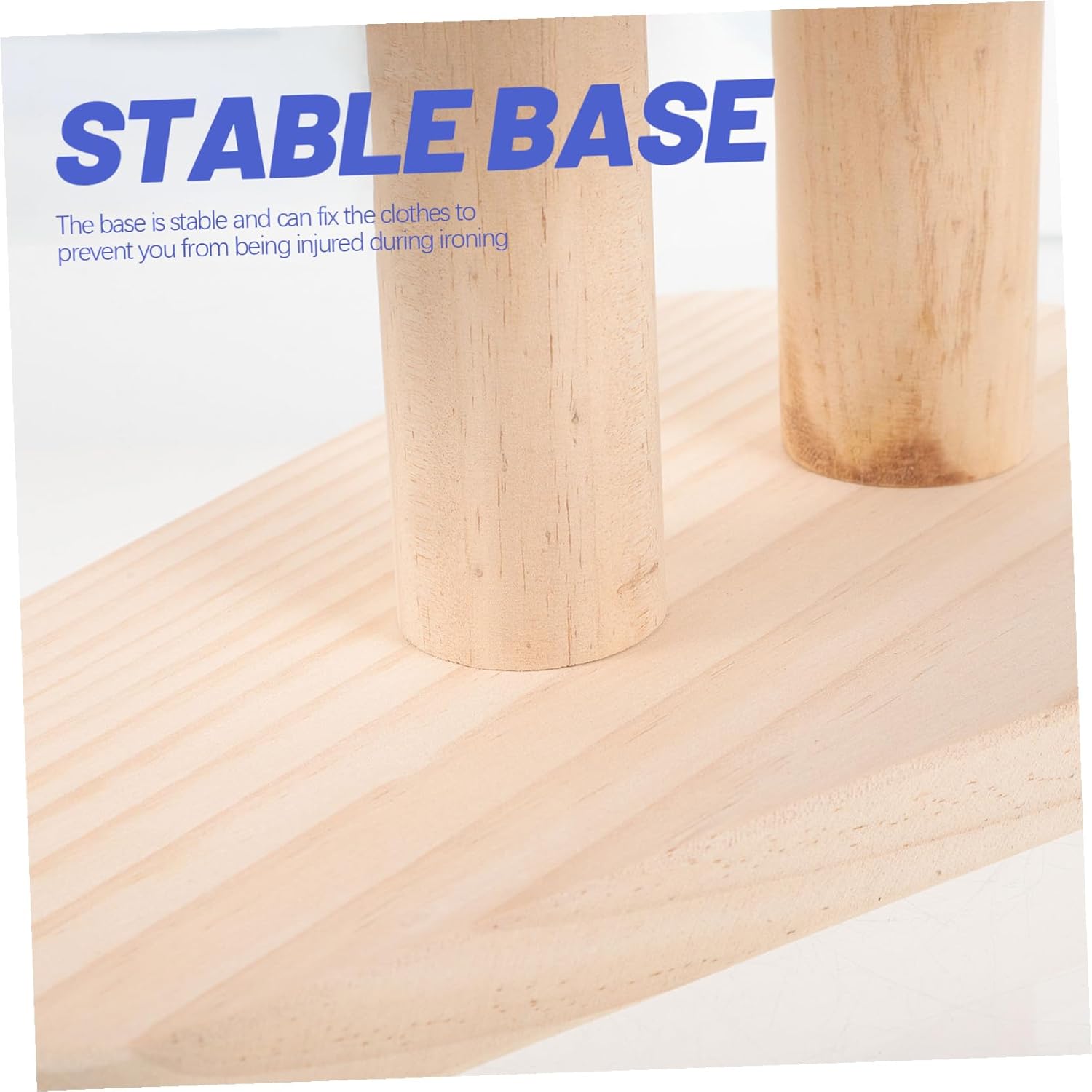 Uonlytech Practical Ironing Board Pad with Non-Slip Stable Base Heat-Resistant Cloth Cover with Elastic Edge for Tight Fit Lightweight Wooden Ironing Stool Sleeve for Home Laundry Use