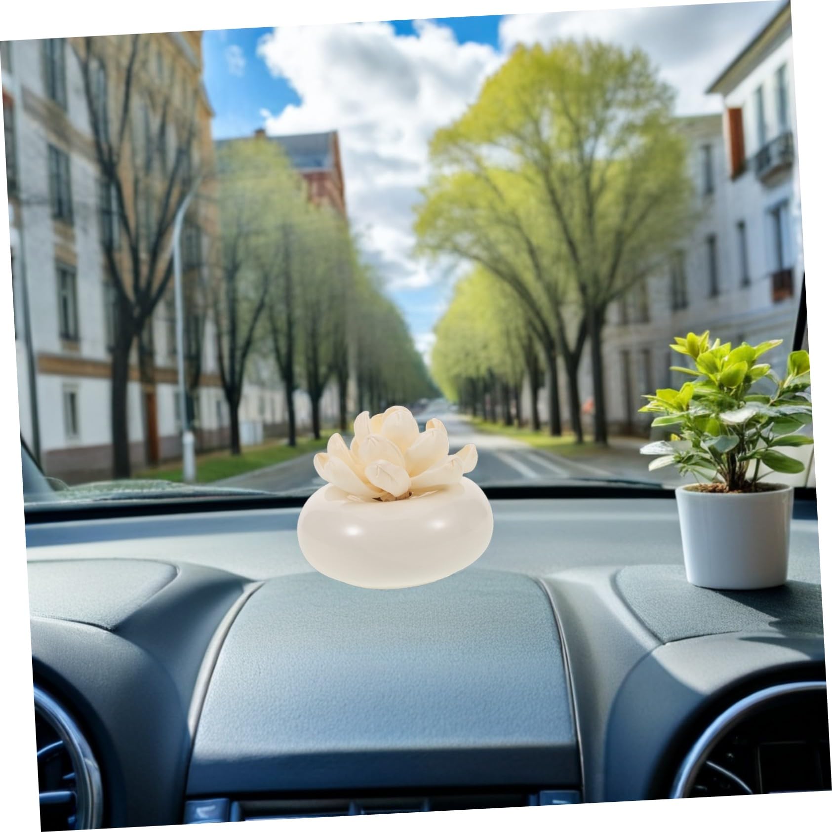 Diffusore Passivo in Ceramica Bianca per Oli Essenziali | Assorbimento Olio, Formato Portatile, per Piano D'appoggio e Stanza Piccola