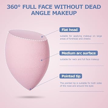 Makeup Sponge, 8 Piece Beauty Blender Make Up Sponge for Foundations, Powder Liquids, Etc., Face Sponge In 3 Shapes