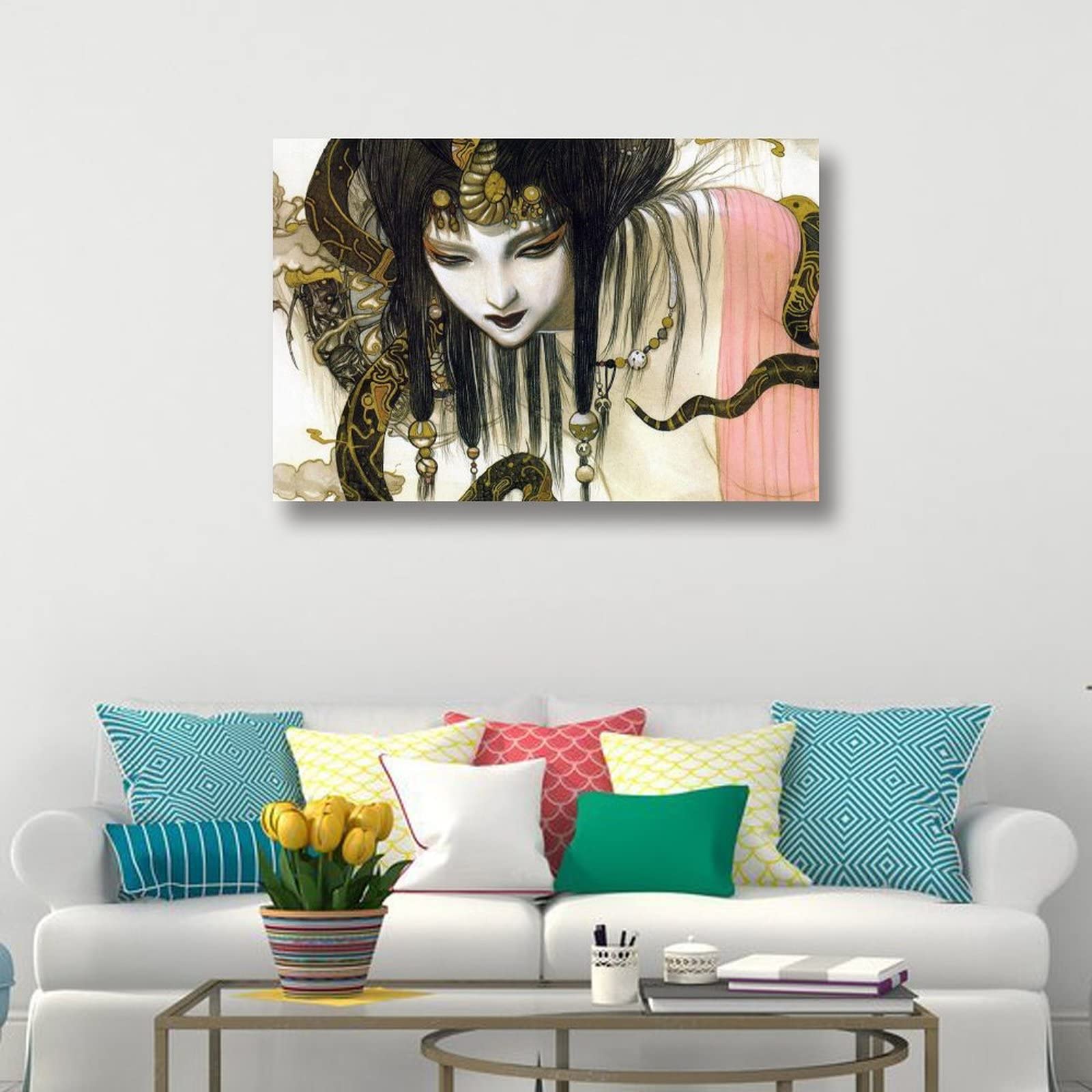 Amazon.co.jp: 天野喜孝 Yoshitaka Amano 画家 絵画 壁アート